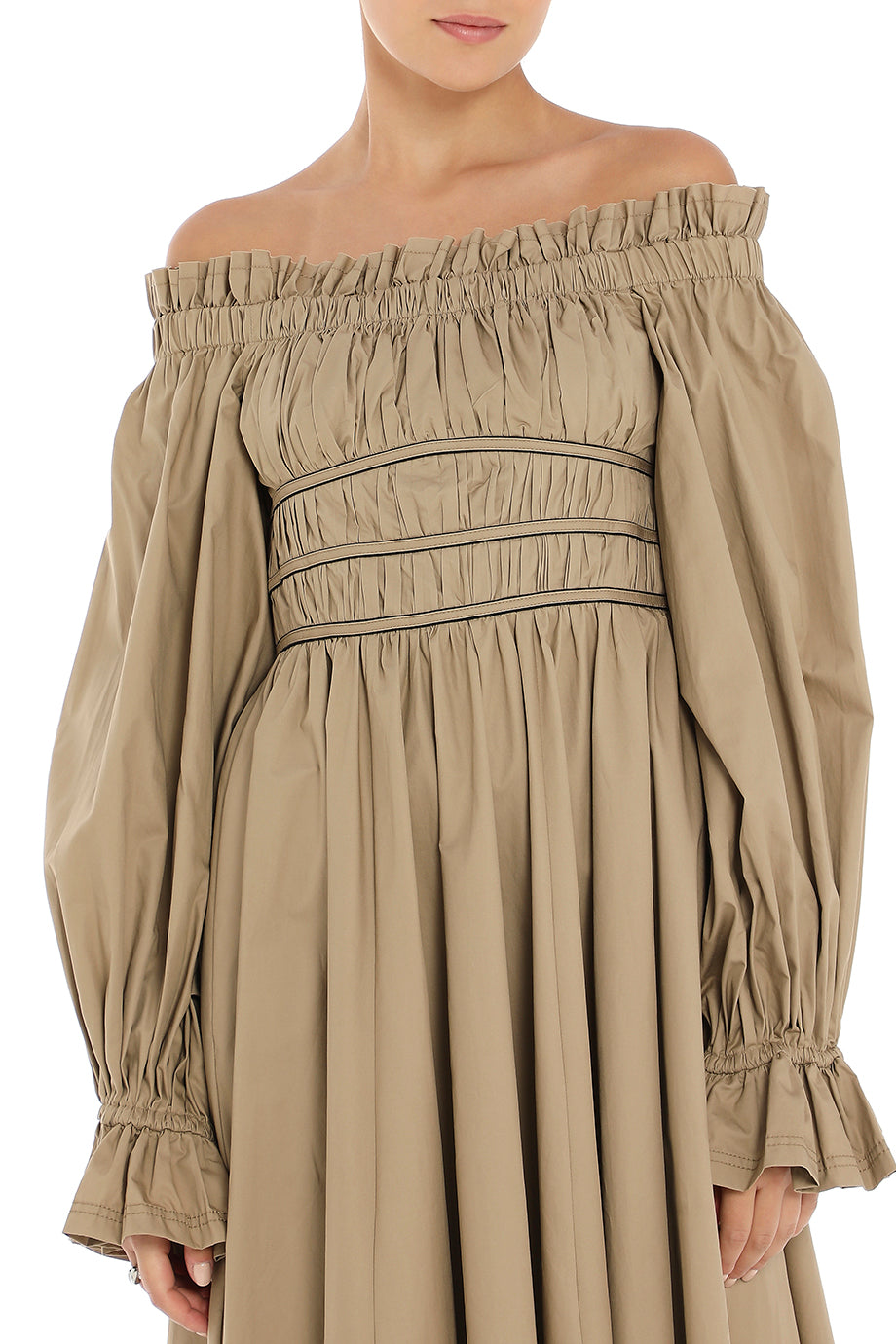 Wattle Off-Shoulder Midi Dress