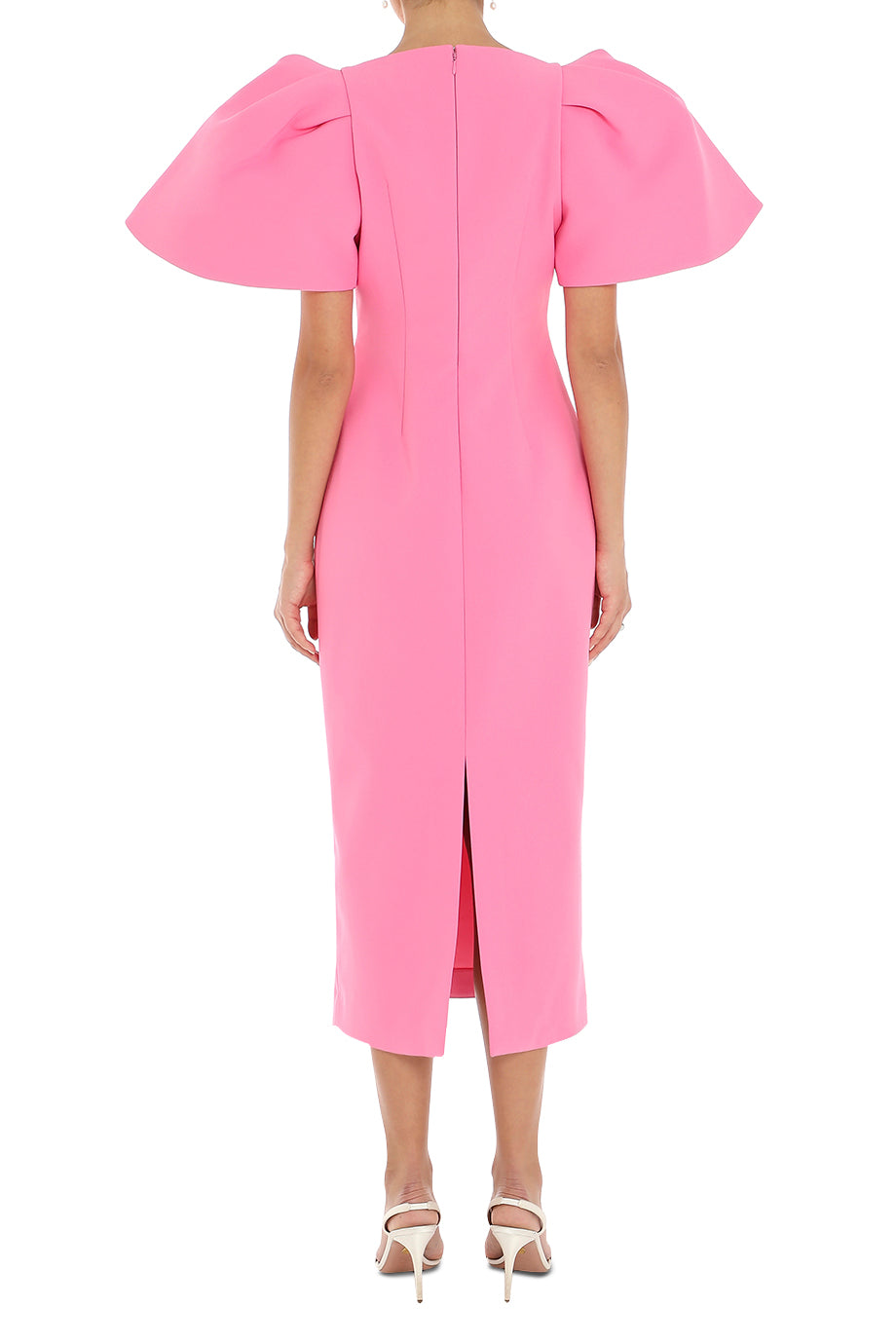 Lora Puff-Sleeve Midi Dress