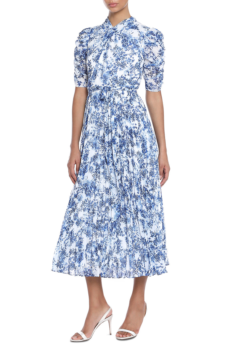 Floral Short Sleeve Midi Dress