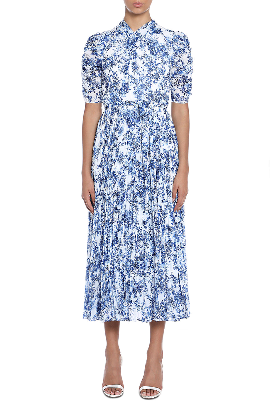 Floral Short Sleeve Midi Dress