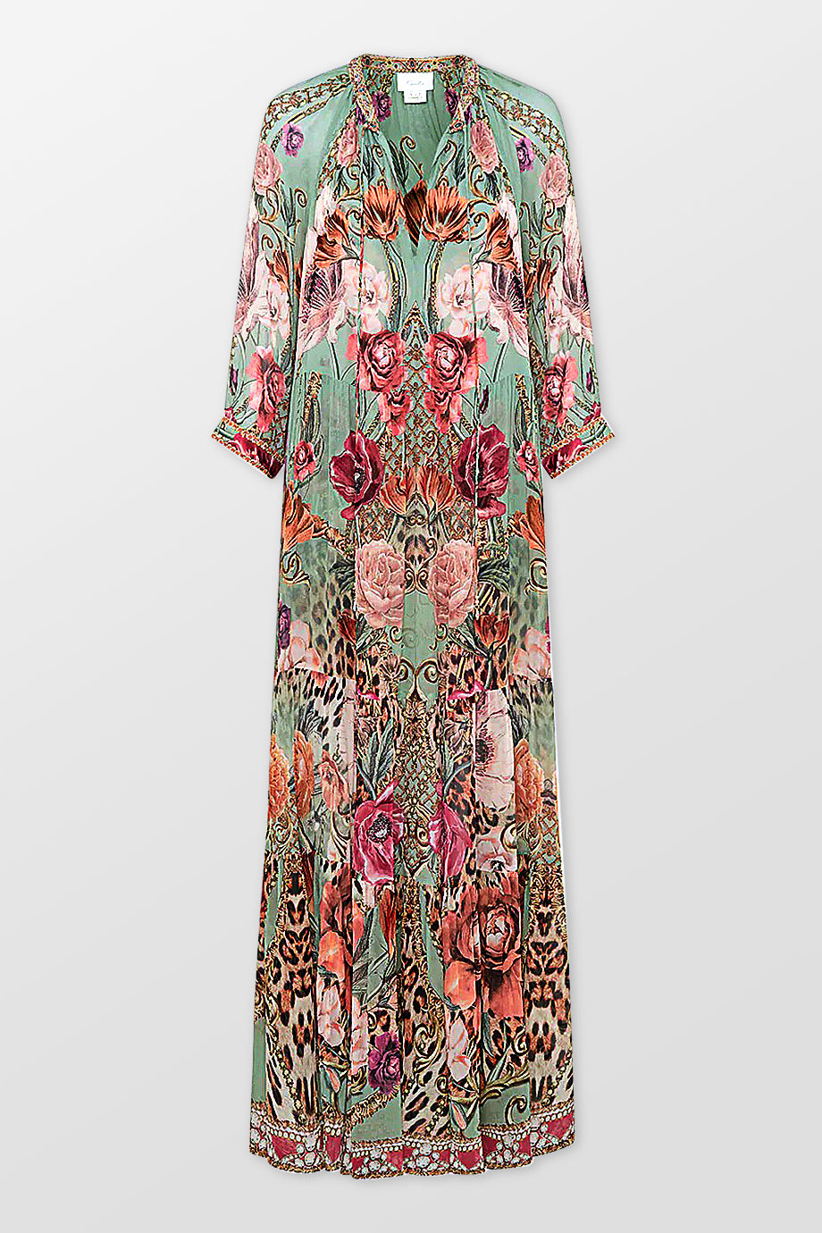 Long Gathered Panel Dress