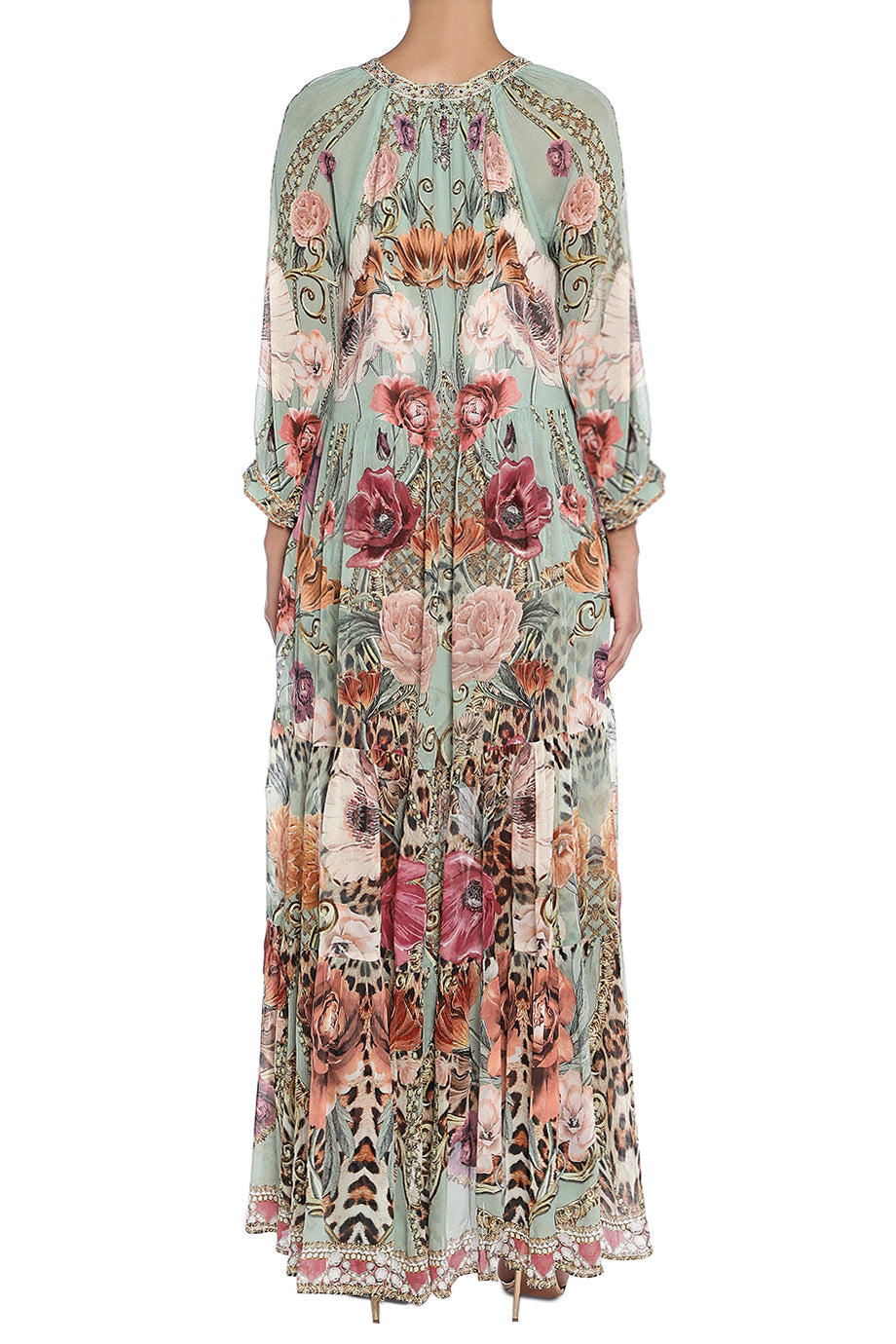 Long Gathered Panel Dress