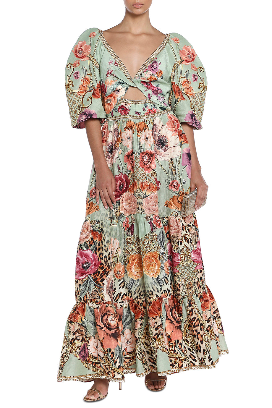 Tiered Puff Sleeve Dress