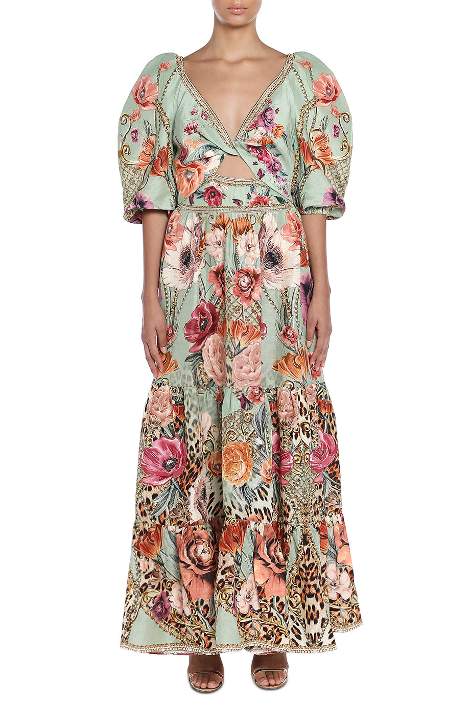 Tiered Puff Sleeve Dress