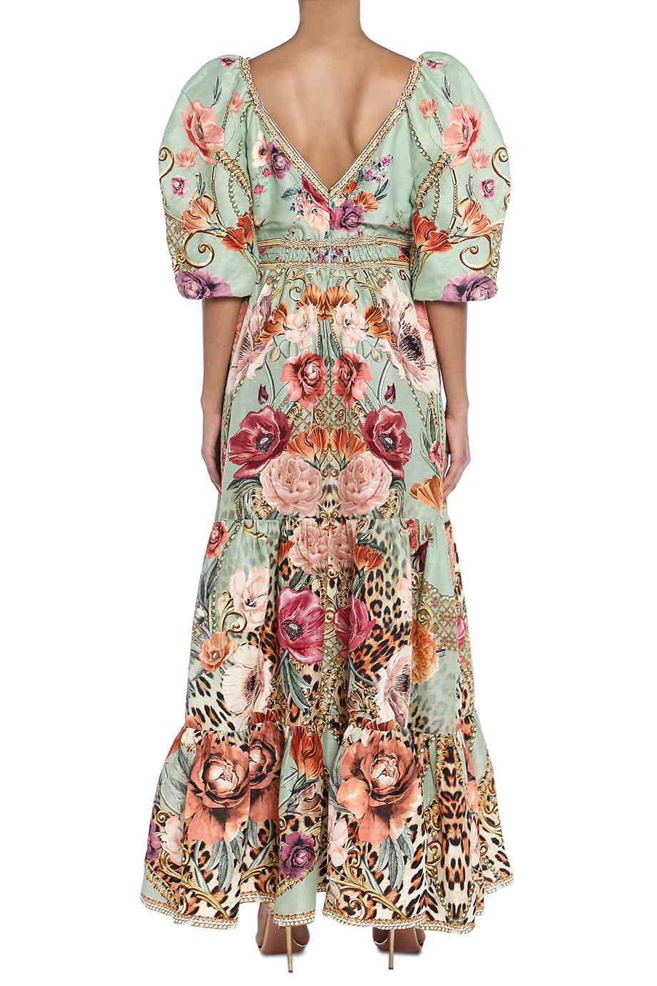 Tiered Puff Sleeve Dress