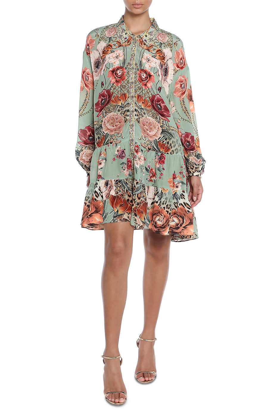 Tiered Shirt Dress