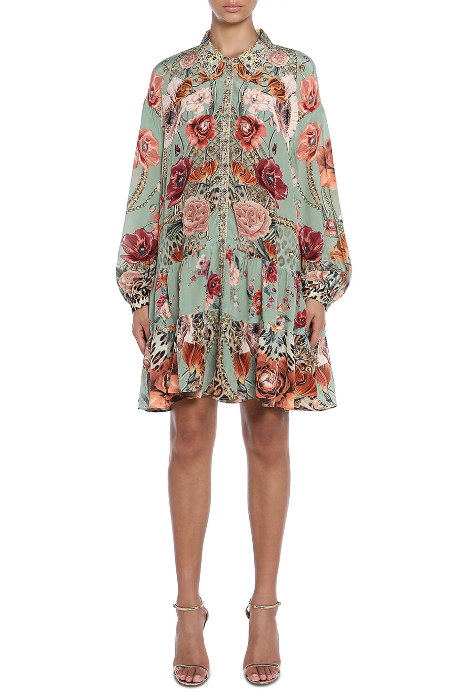 Tiered Shirt Dress