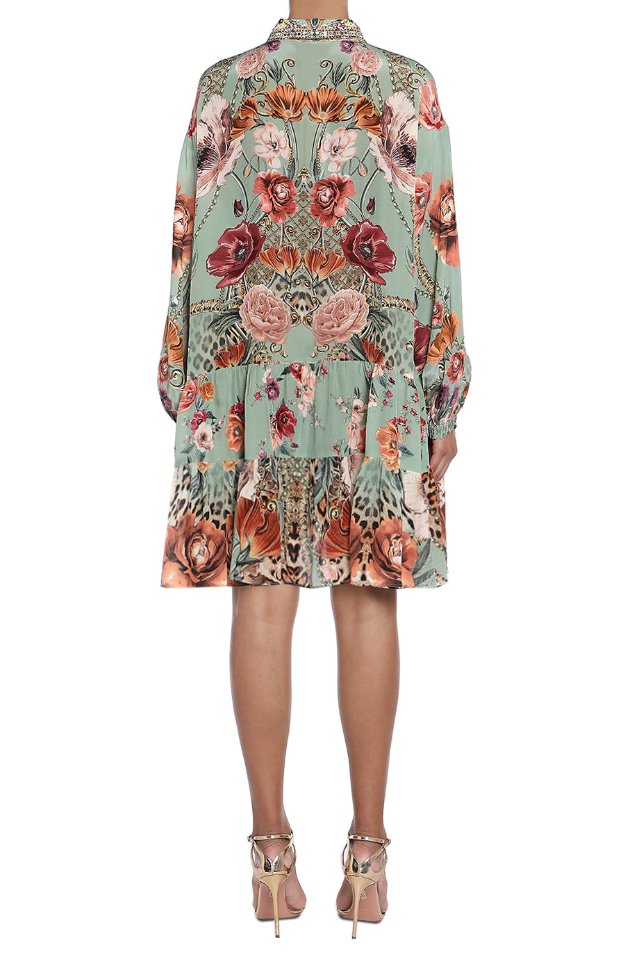 Tiered Shirt Dress