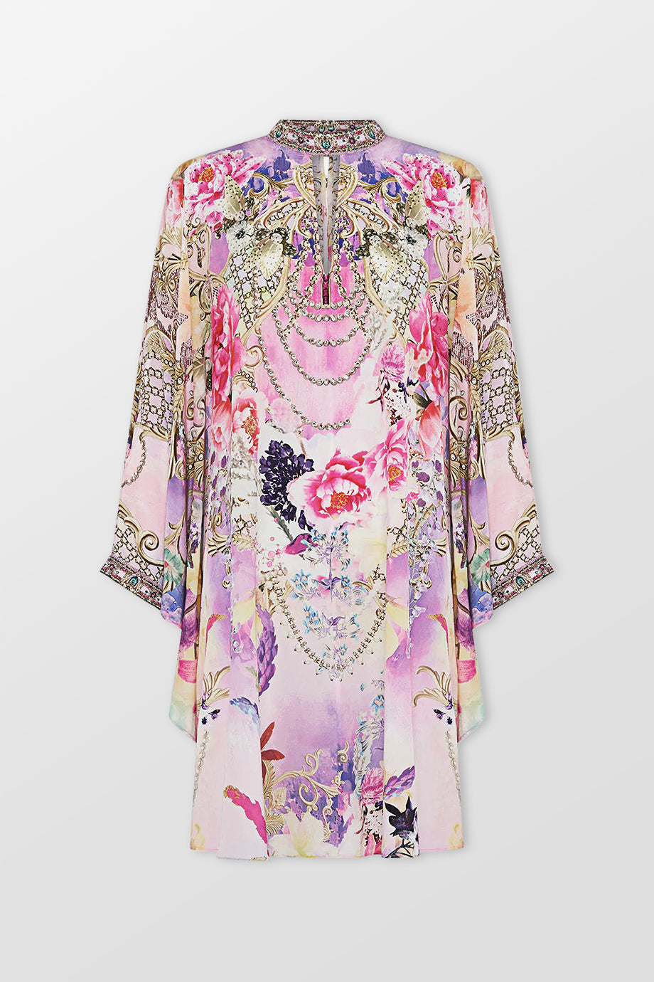 High-Neck Short Kaftan