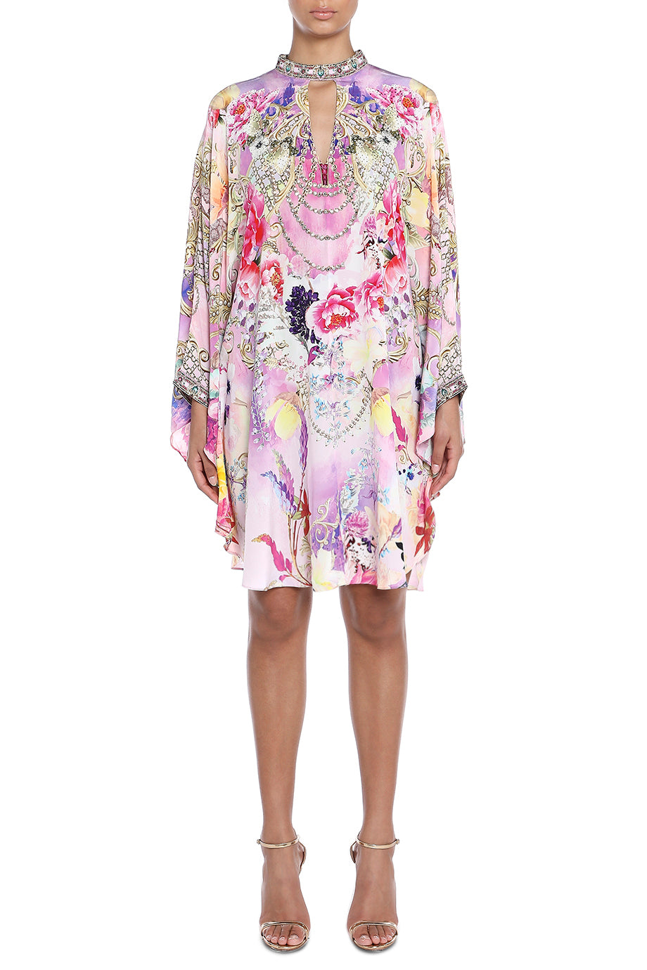 High-Neck Short Kaftan