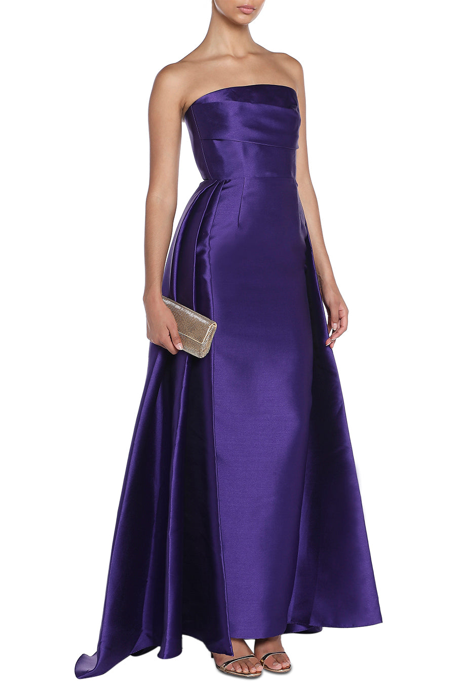 Tiffany Strapless Faille Maxi Dress