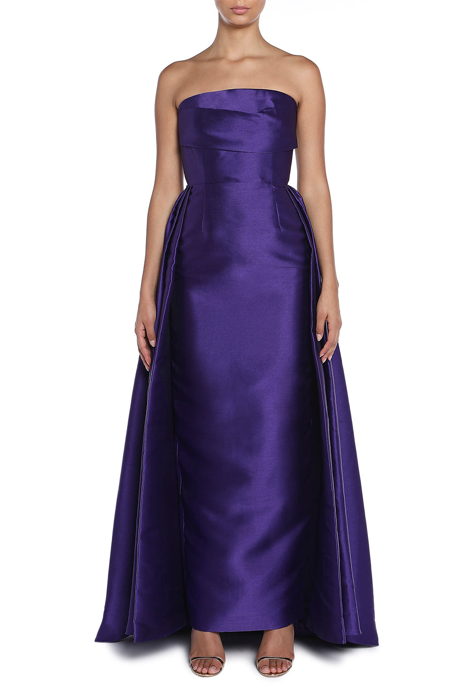 Tiffany Strapless Faille Maxi Dress