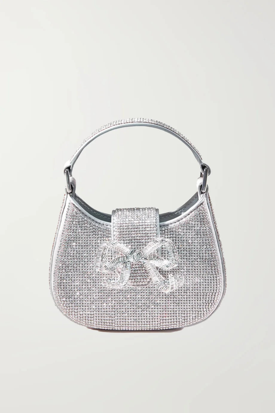 Rhinestone Crescent Bow Micro Bag