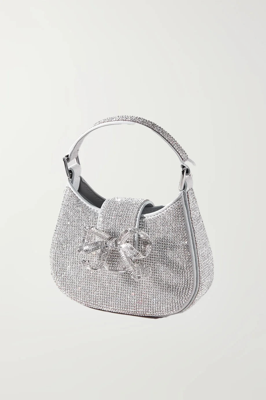 Rhinestone Crescent Bow Micro Bag