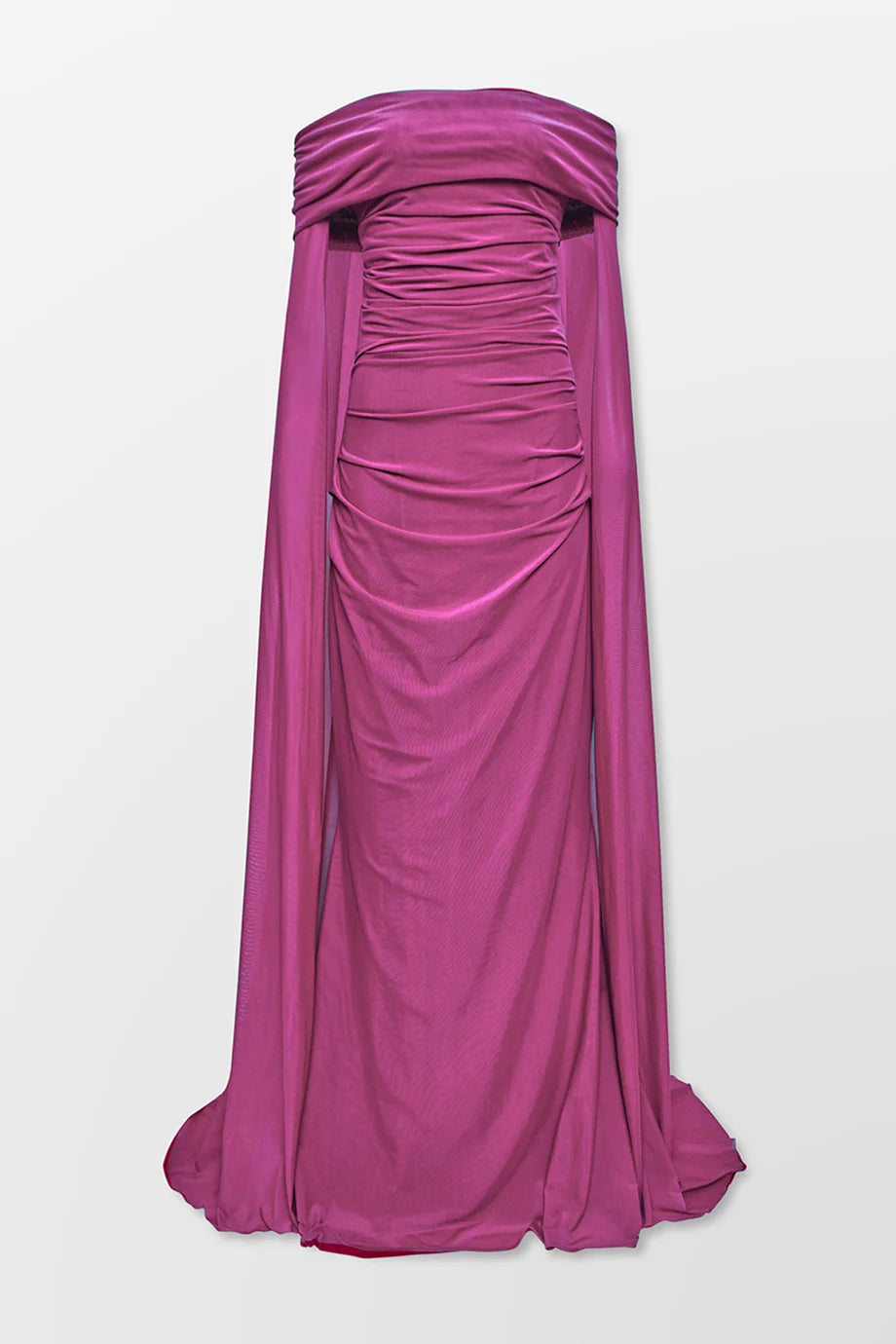 Off The Shoulder Caped Gown