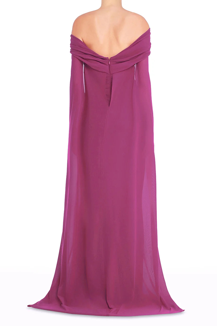 Off The Shoulder Caped Gown