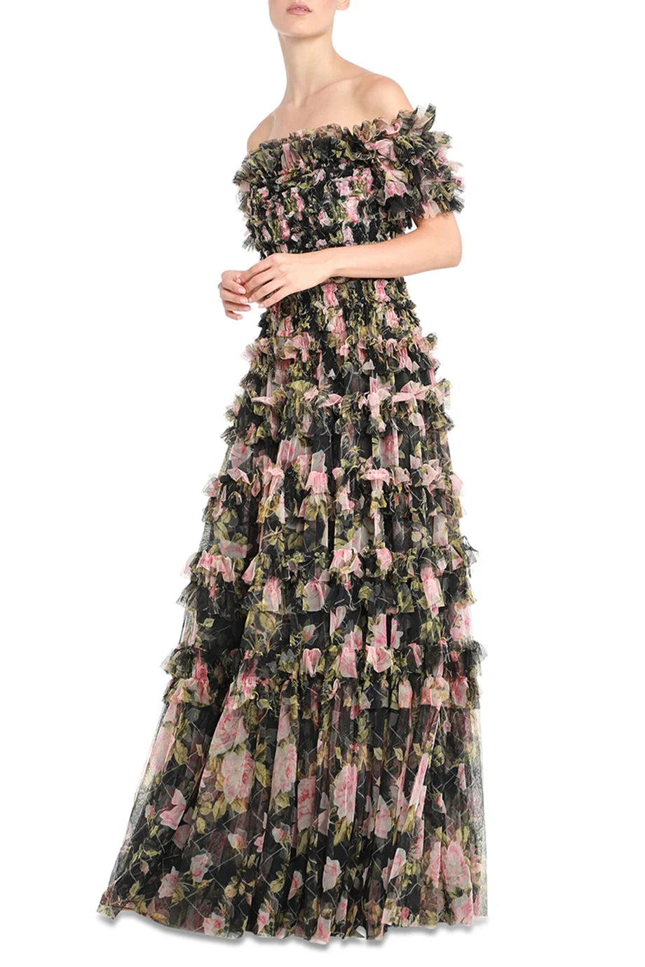 English Rose Lisette Off Shoulder Gown