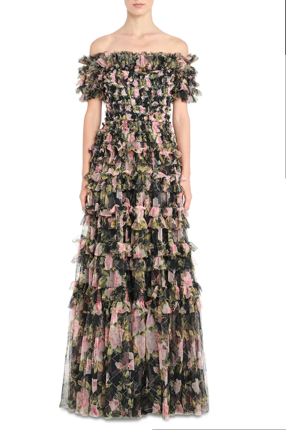English Rose Lisette Off Shoulder Gown