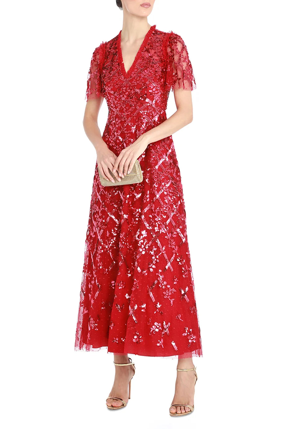 Garden Lattice Ankle Gown