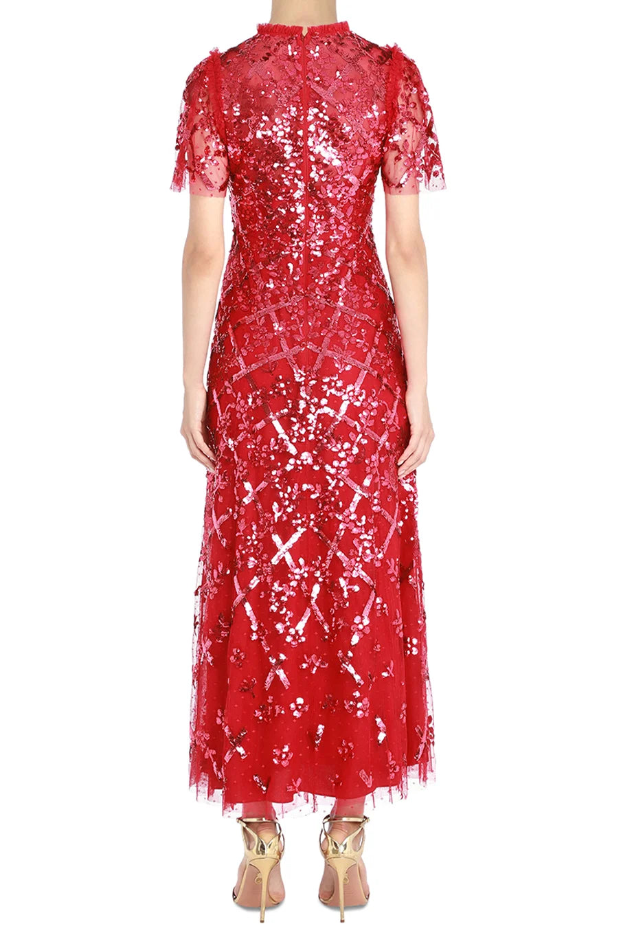 Garden Lattice Ankle Gown