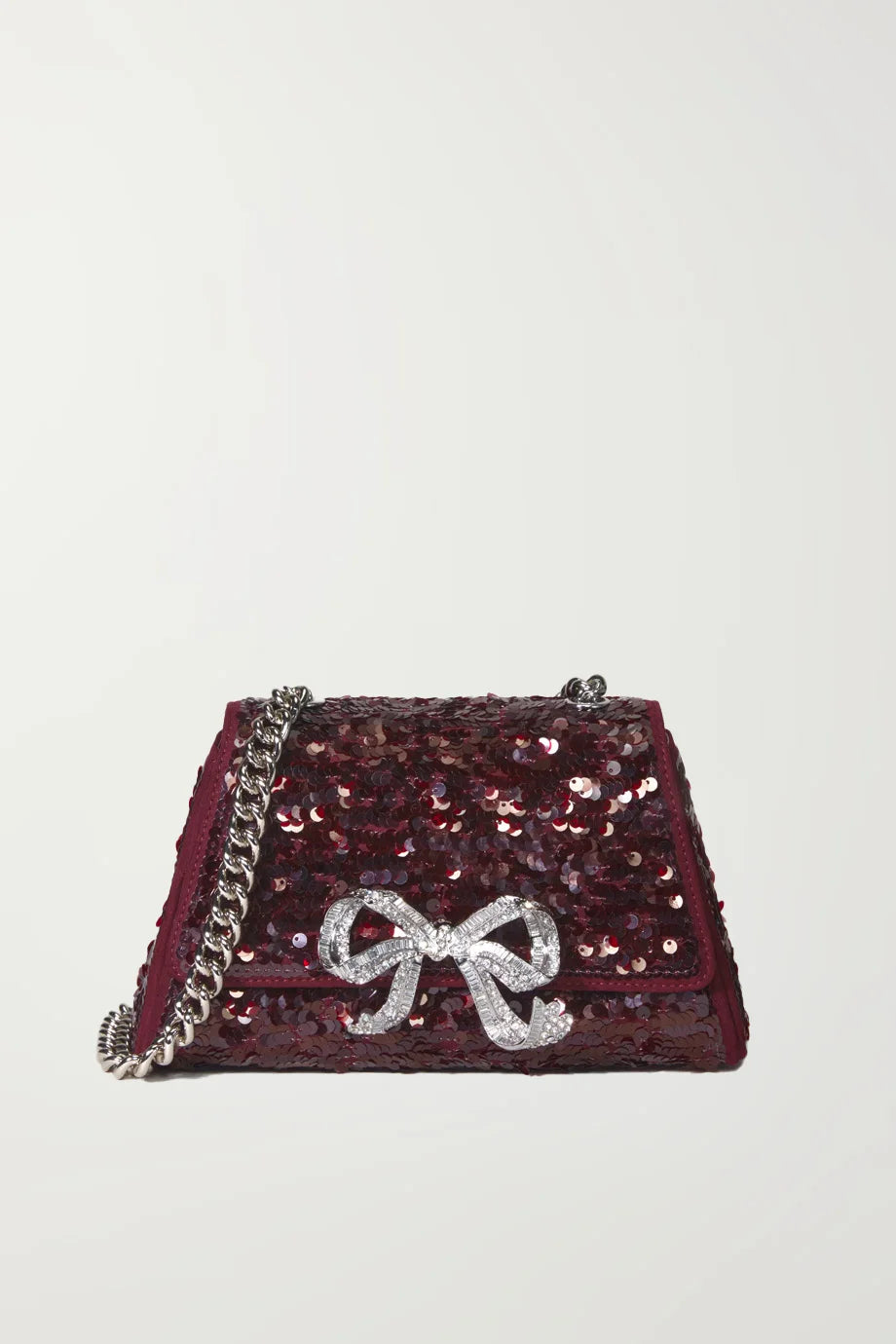 Red Sequin Bow Mini Shoulder Bag