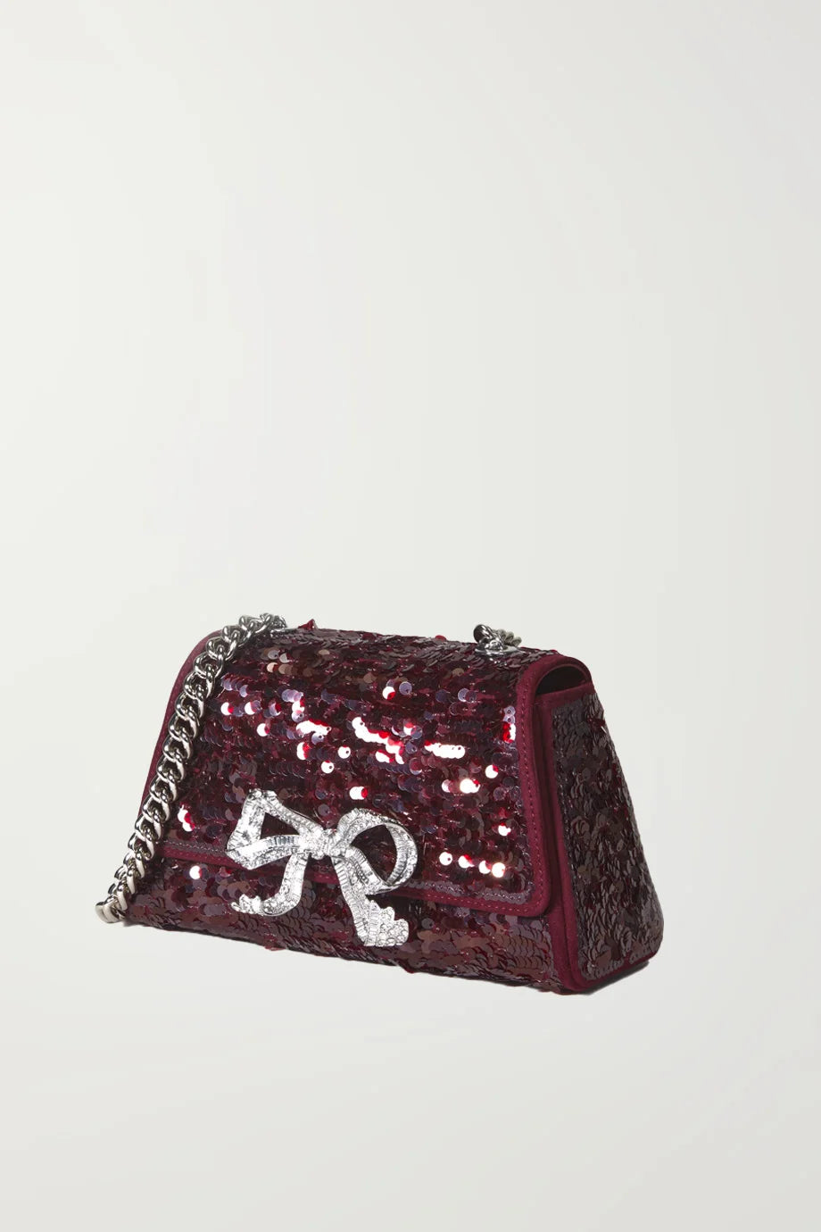 Red Sequin Bow Mini Shoulder Bag