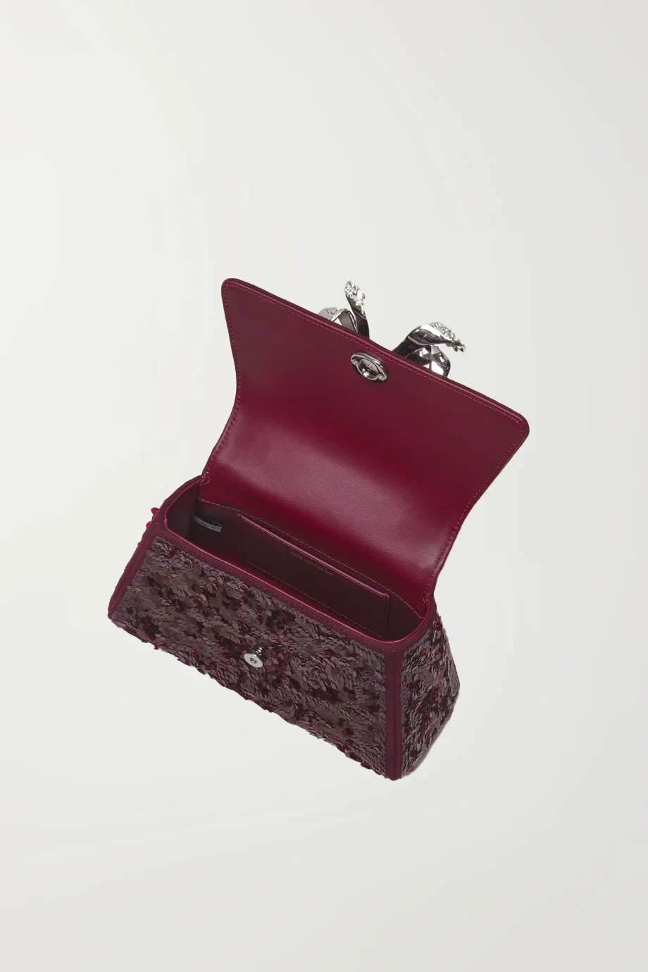 Red Sequin Bow Mini Shoulder Bag