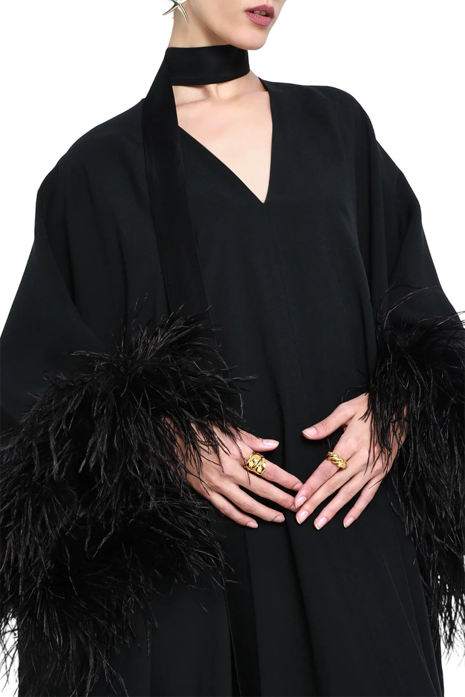 Feather Trim 10am Kaftan