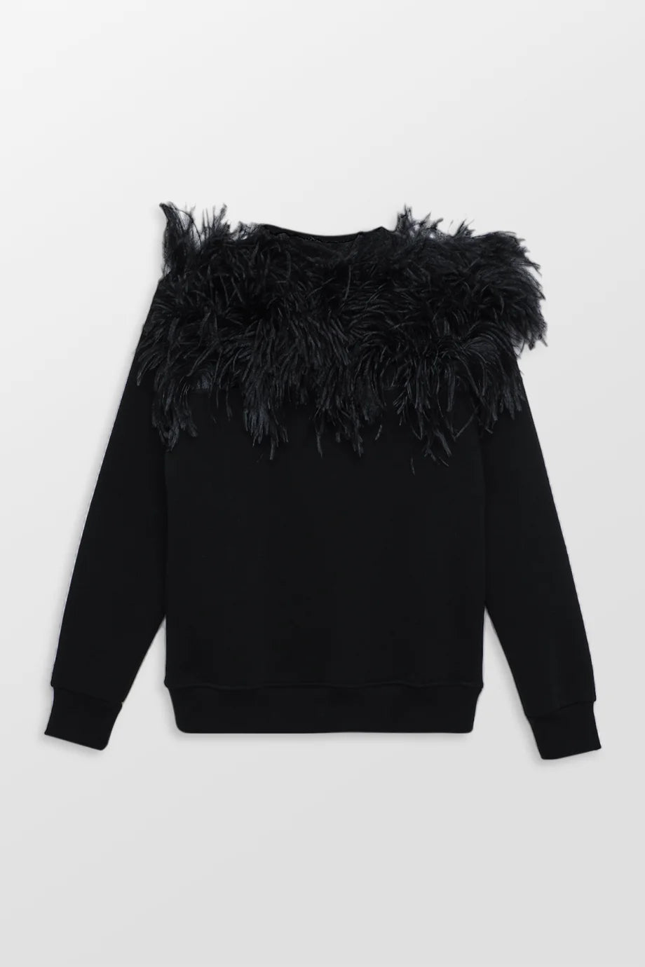 Ostrich Feather Pullover
