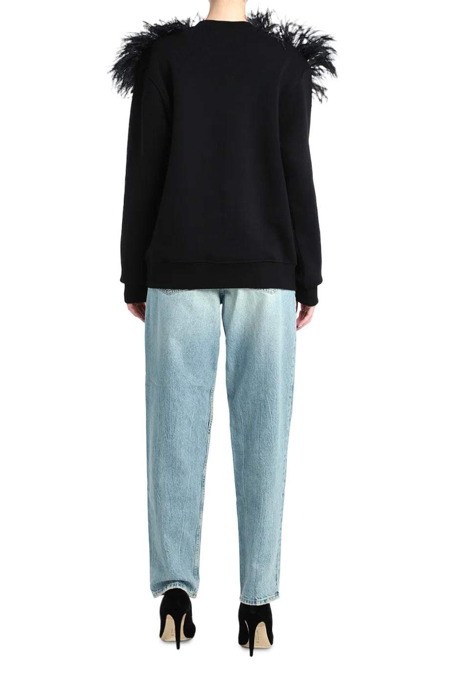 Ostrich Feather Pullover