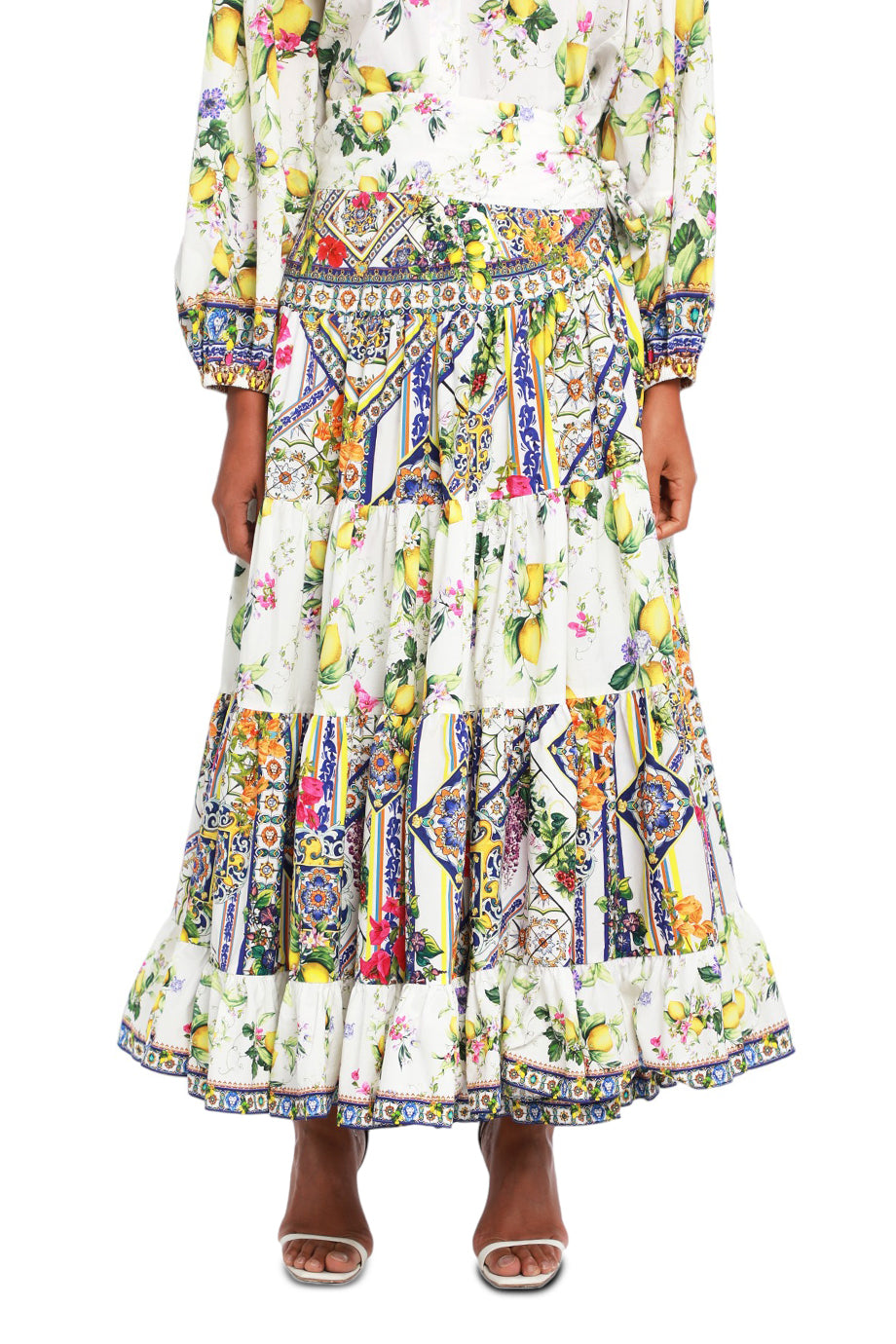 Wrap Skirt With Gathered Panels