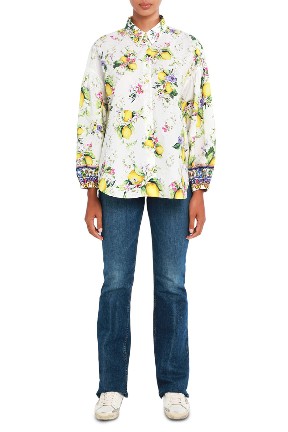 Balloon Sleeve Shirt Blouse