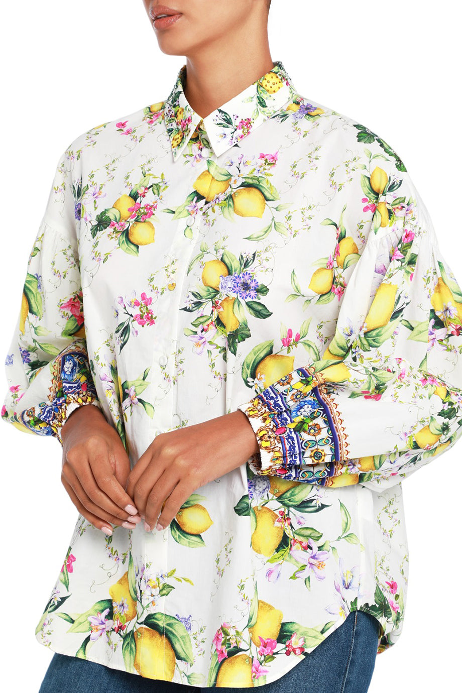 Balloon Sleeve Shirt Blouse