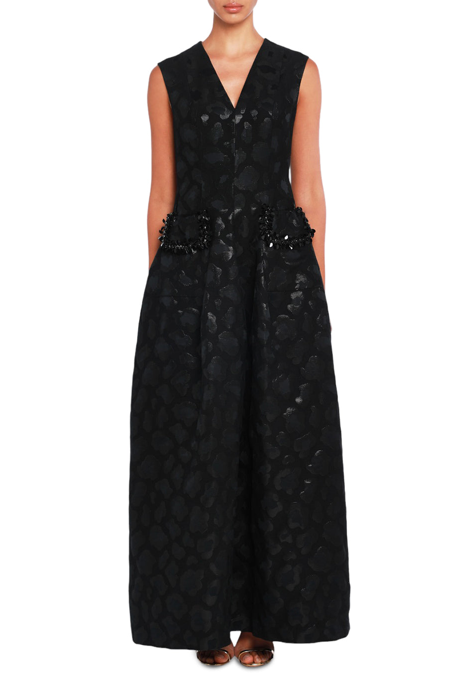 Embellished Gown With Pockets