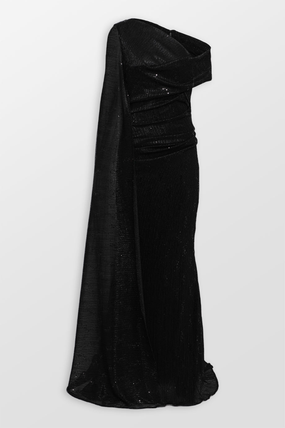 Off-Shoulder Gown With Cape