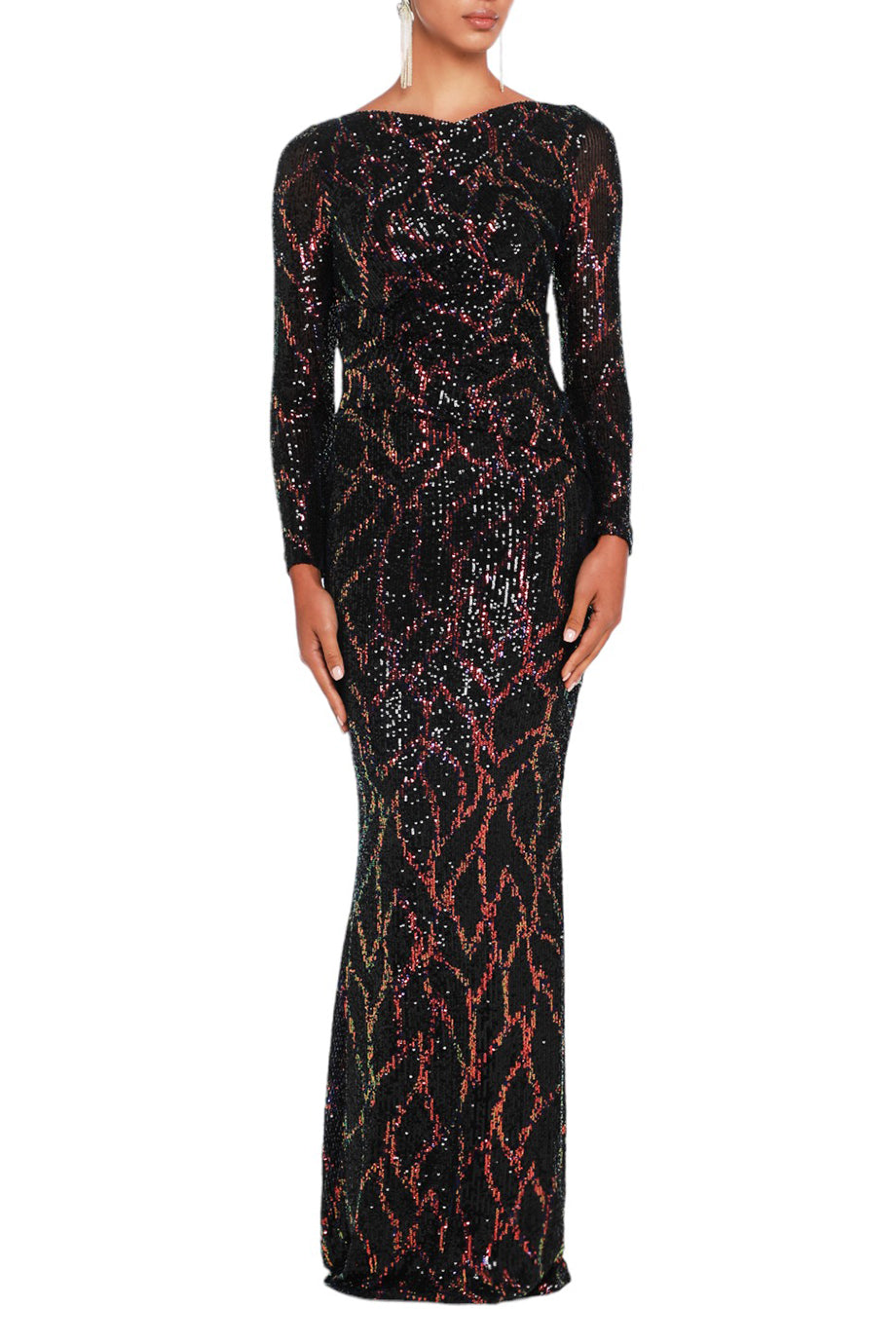 Long Sleeve Gown With Print