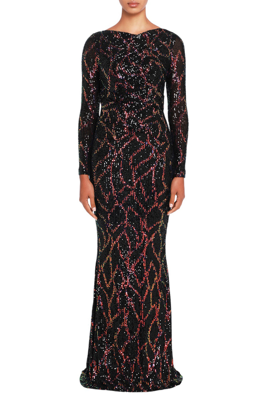 Long Sleeve Gown With Print