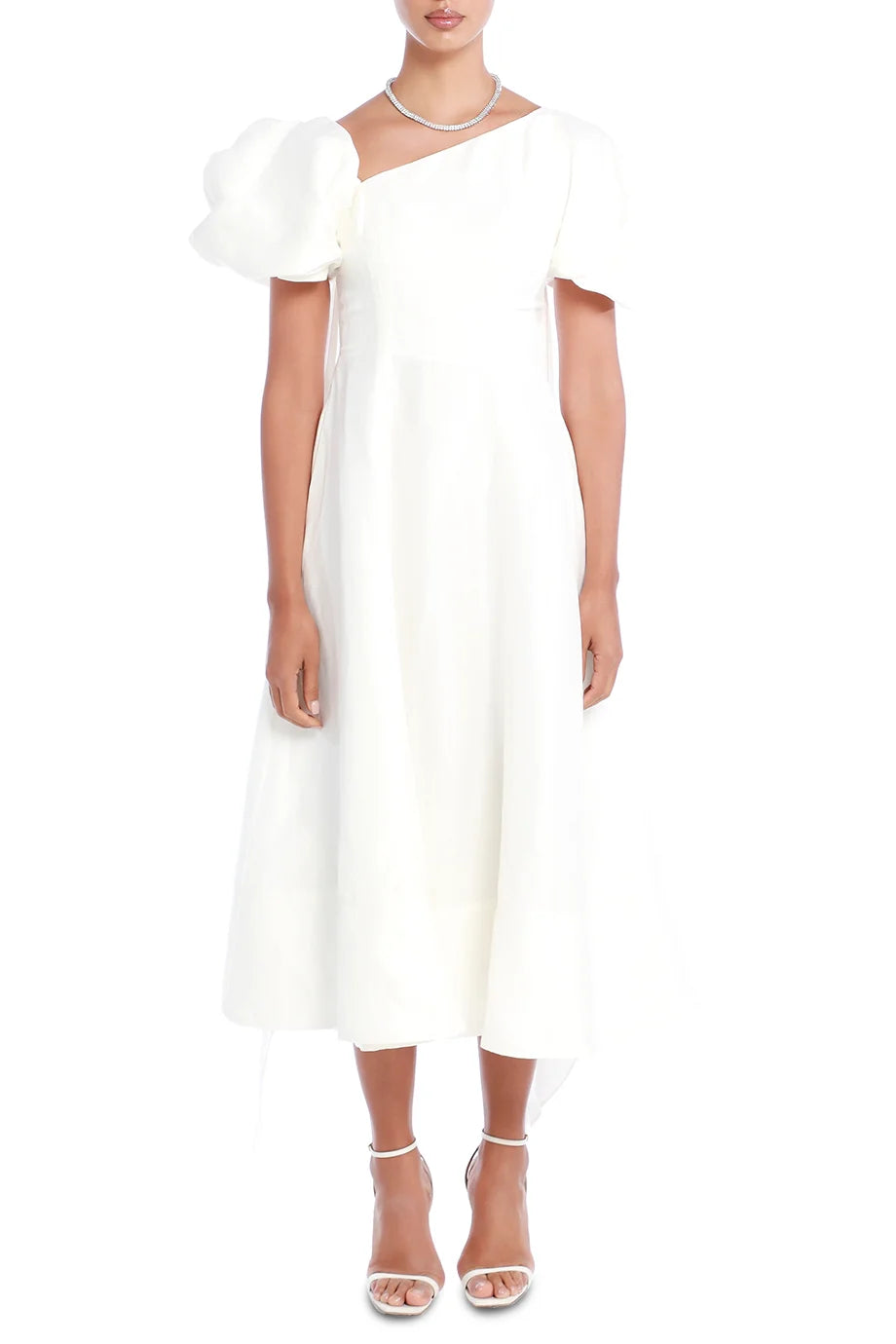 Arista Puff Sleeve Midi Dress