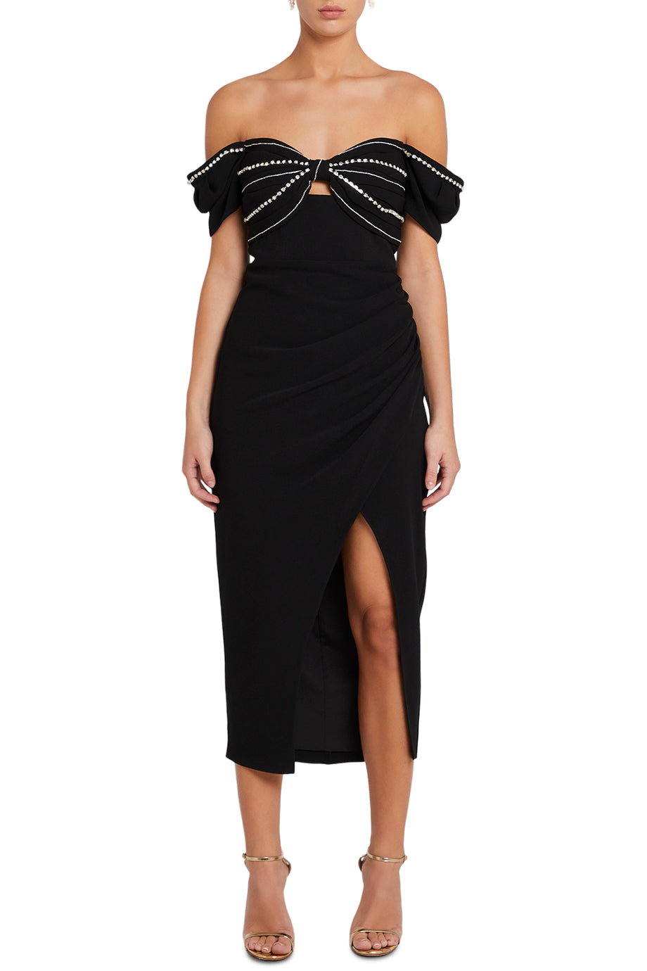 DIAMANTE MIDI DRESS