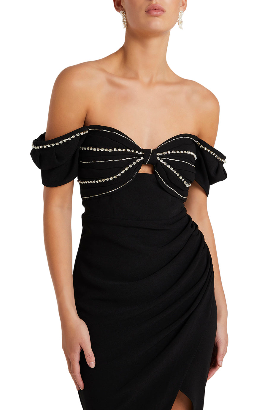 DIAMANTE MIDI DRESS