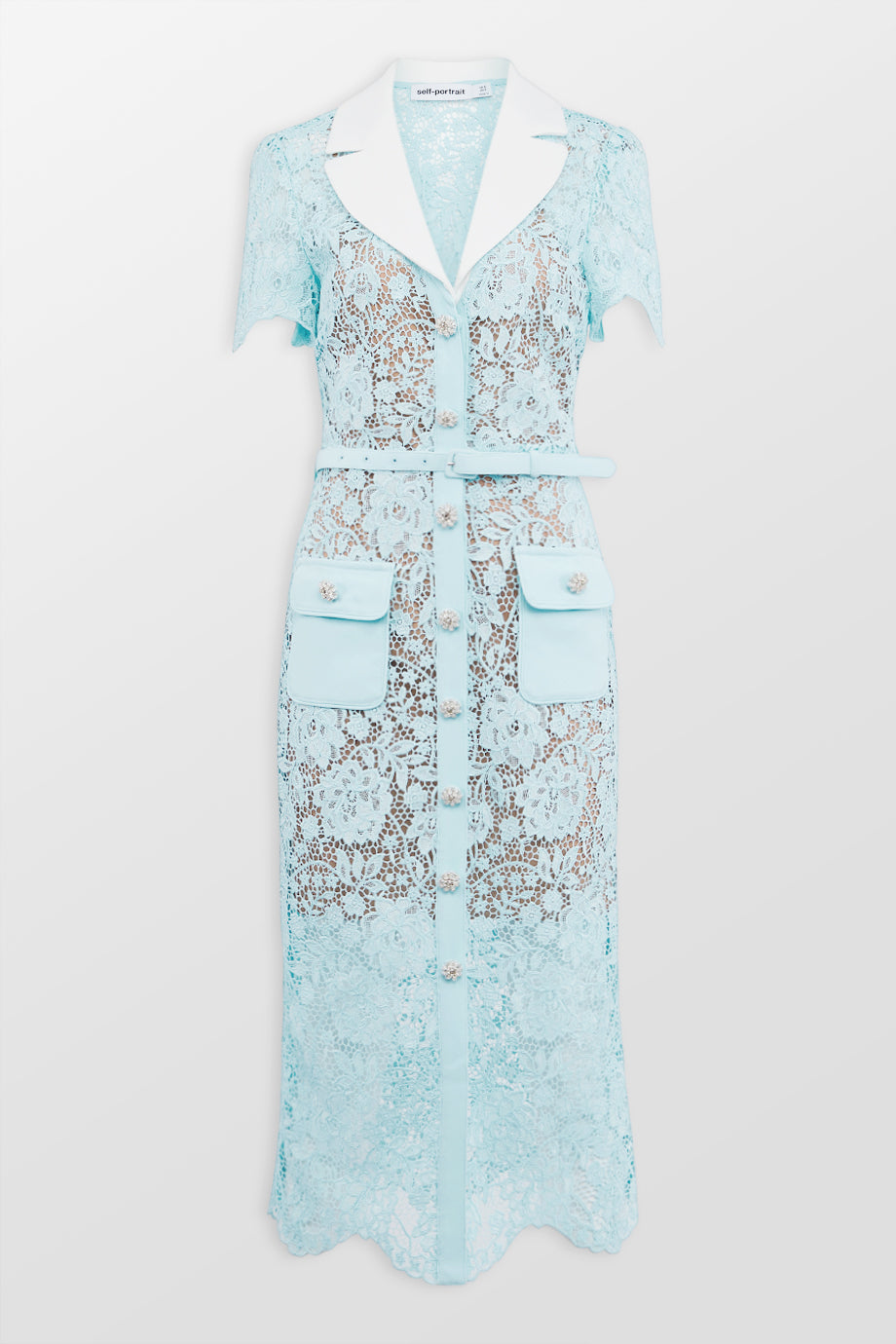 CORD LACE MIDI DRESS