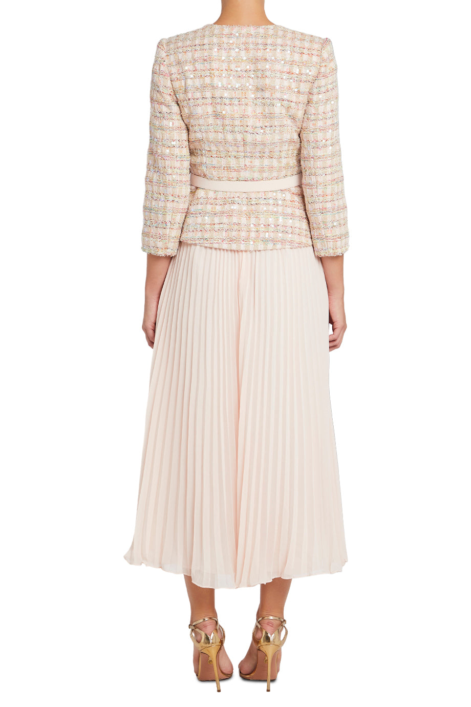 SEQUIN BOUCLE MIDI DRESS