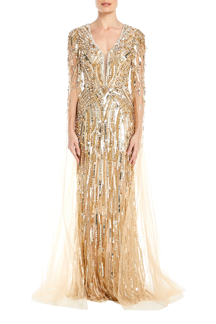 Planelto Sequin Embellished Evening Maxi Gown
