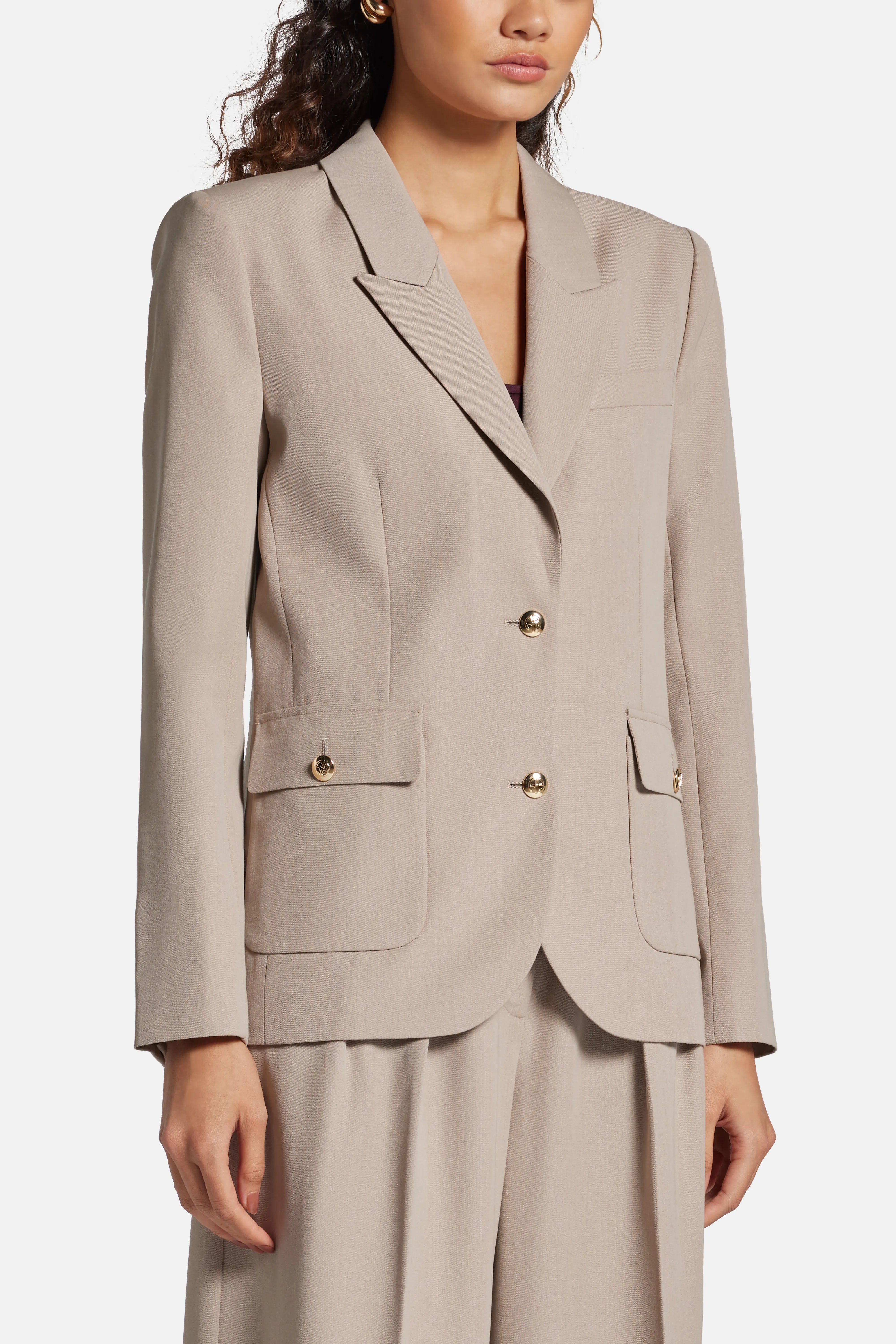 Emy Wool Blazer in Beige