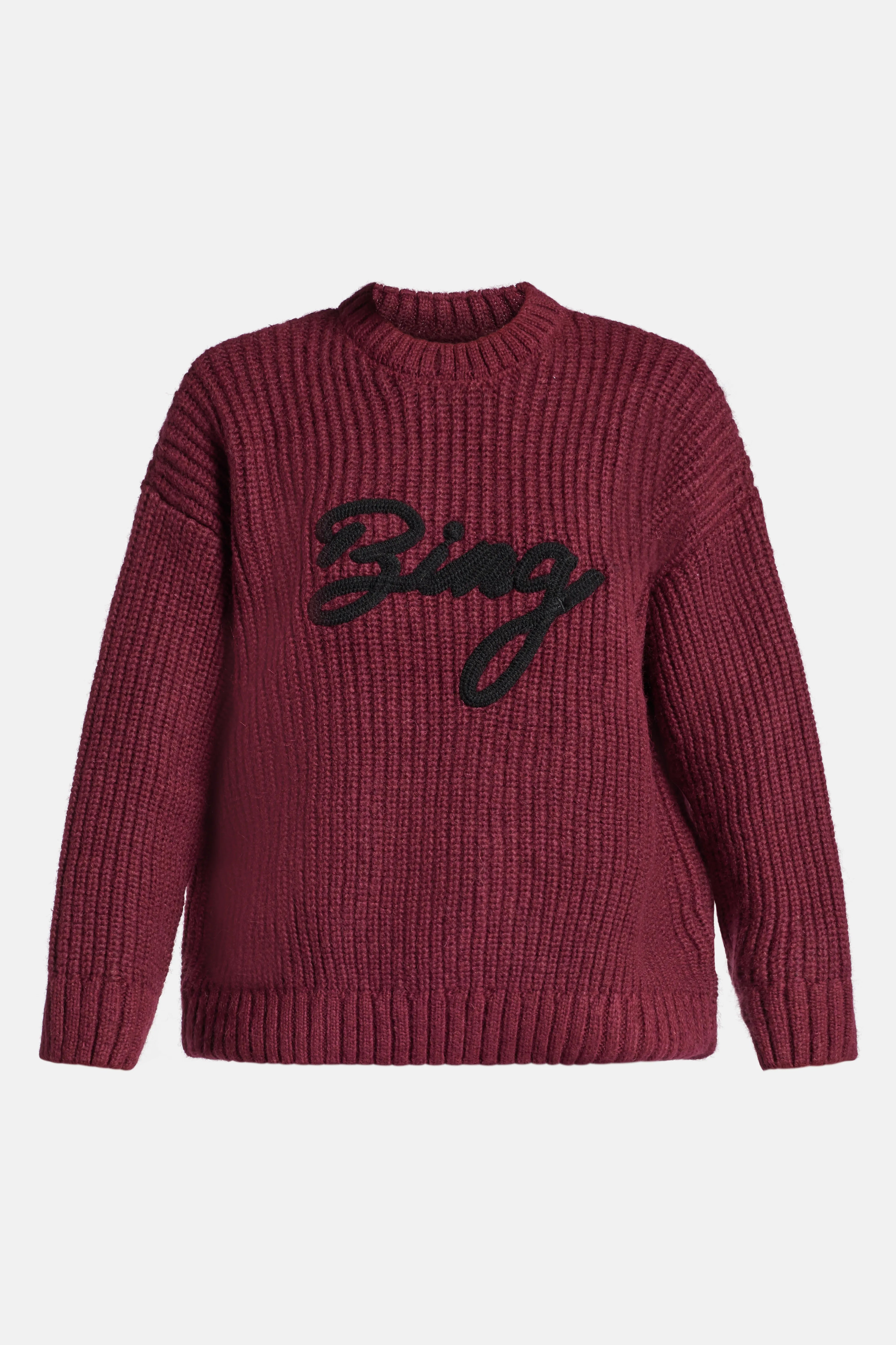 Sydney Signature Logo Crew Neck Sweater in Burgundy
