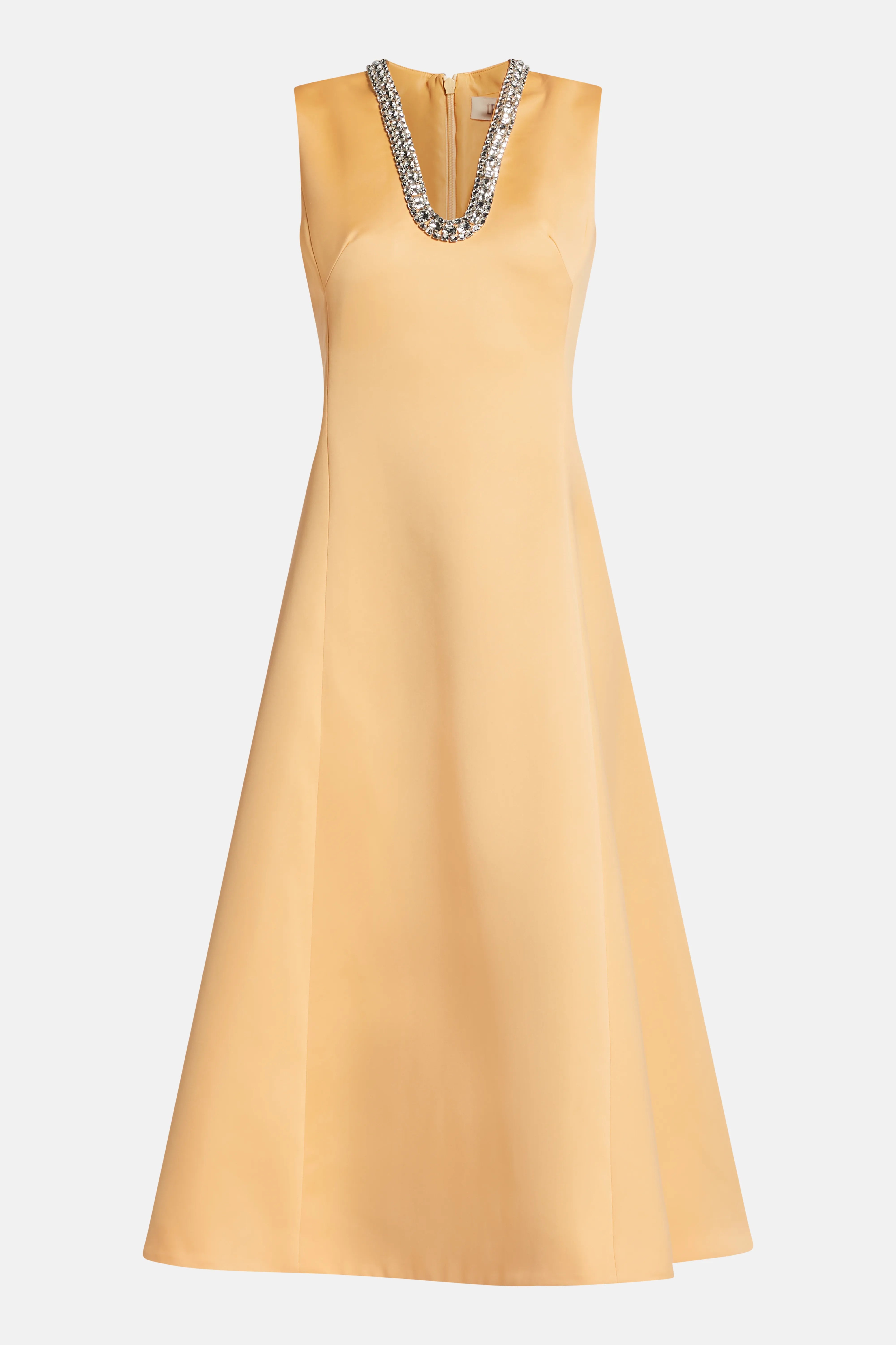 Nicola Embellished Midi Dress in Yellow
