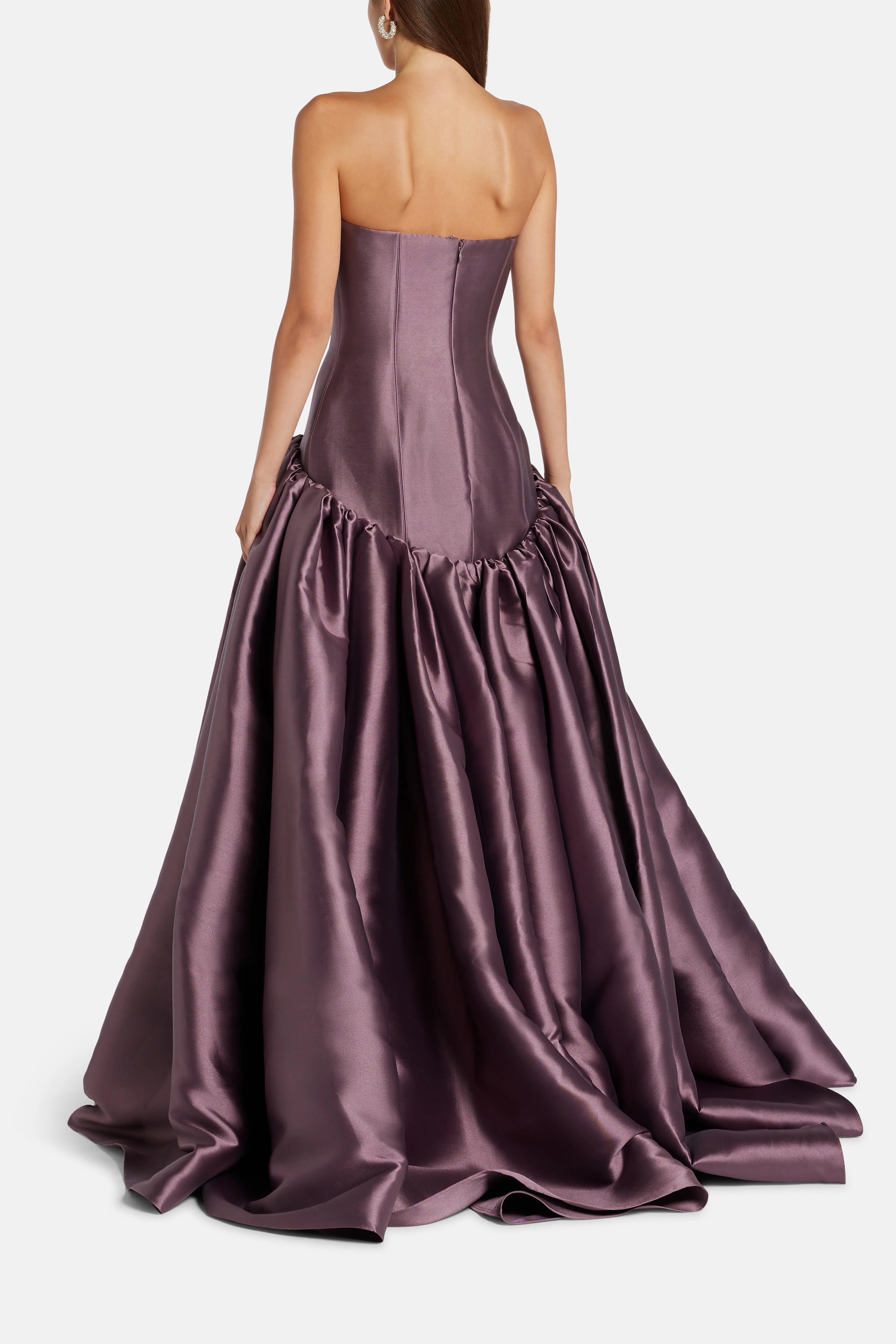 Cassia Strapless Maxi Dress in Purple
