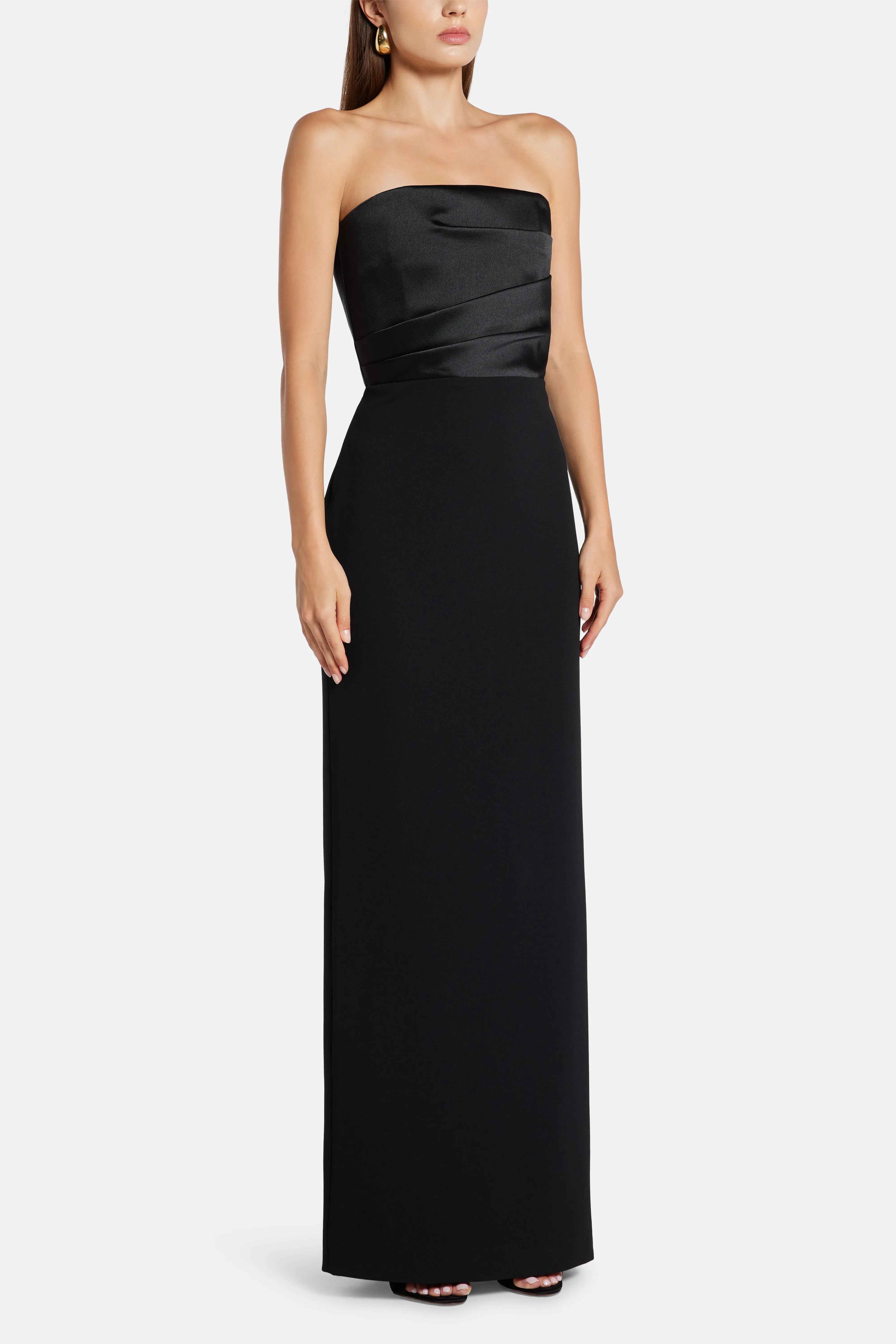 Afra Strapless Maxi Dress in Black