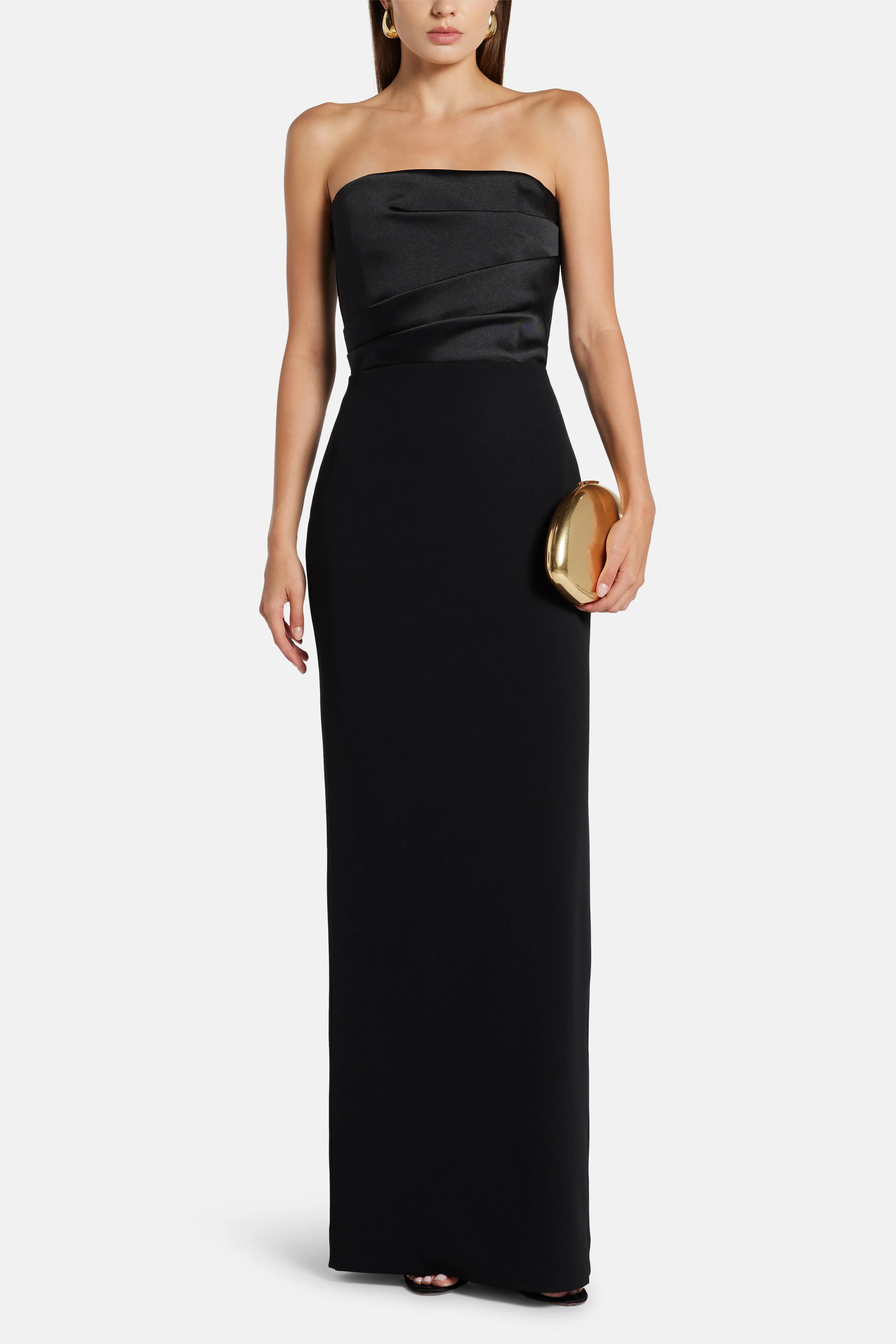 Afra Strapless Maxi Dress in Black