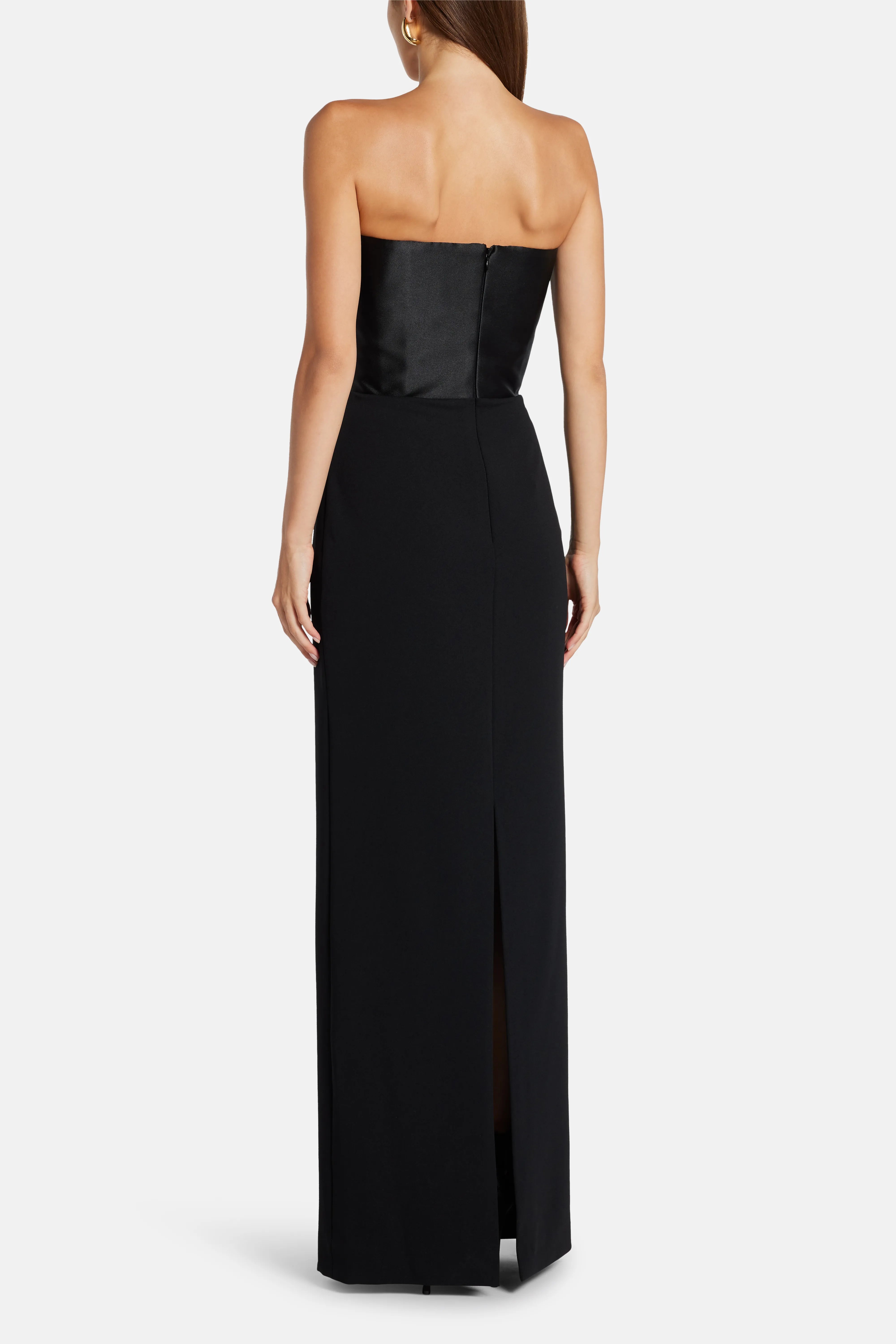 Afra Strapless Maxi Dress in Black